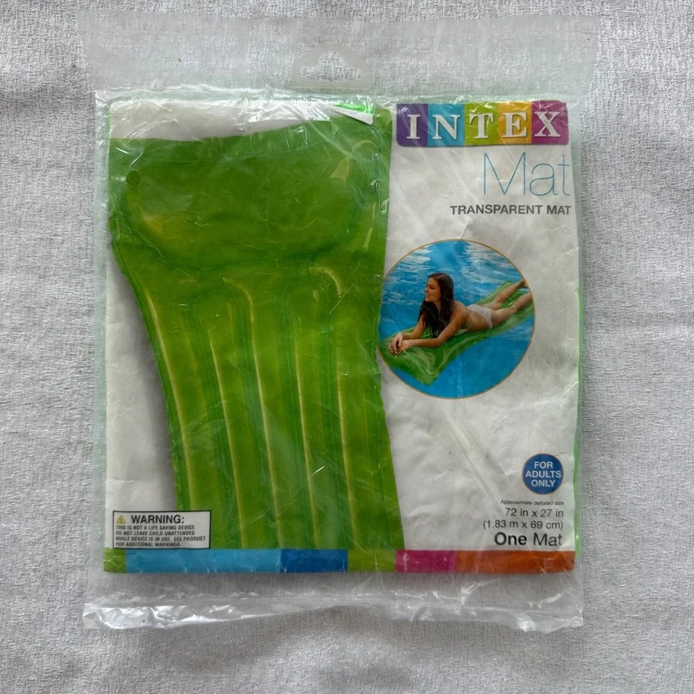 Intex Pool Float Lot 10 Inflatable Rings + Mat Summer Pool Set - Picture 13 of 16
